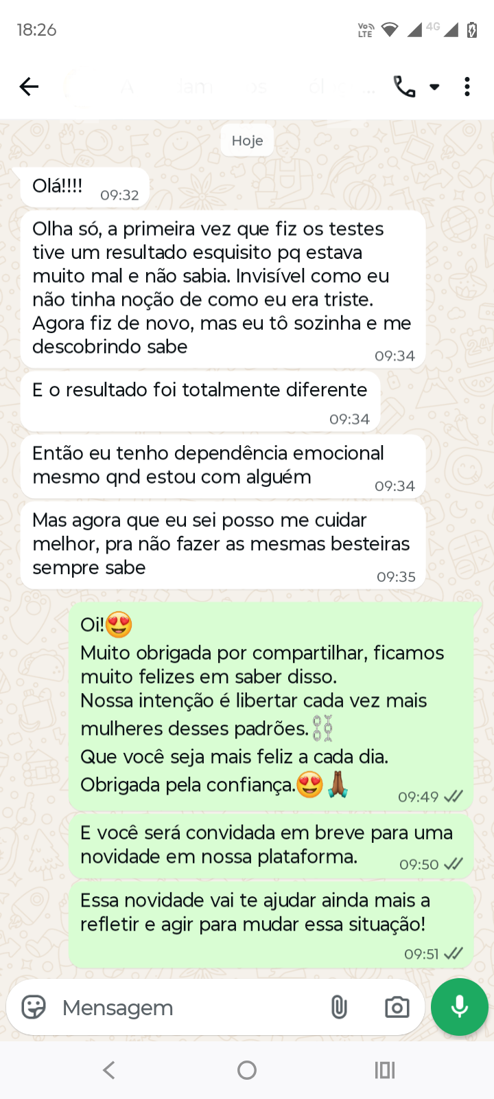 Print de conversa de prova social 3